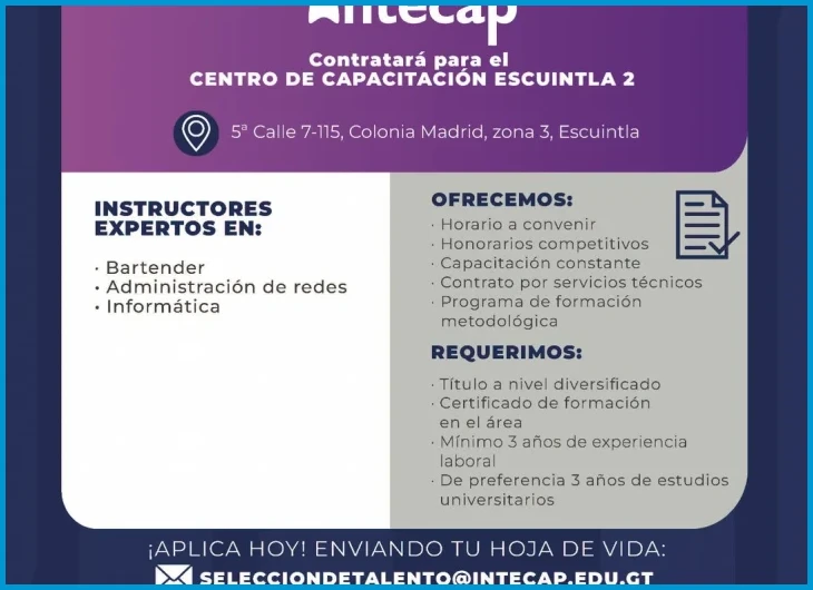 Cómo inscribirse en Intecap: documentos y proceso de matrícula